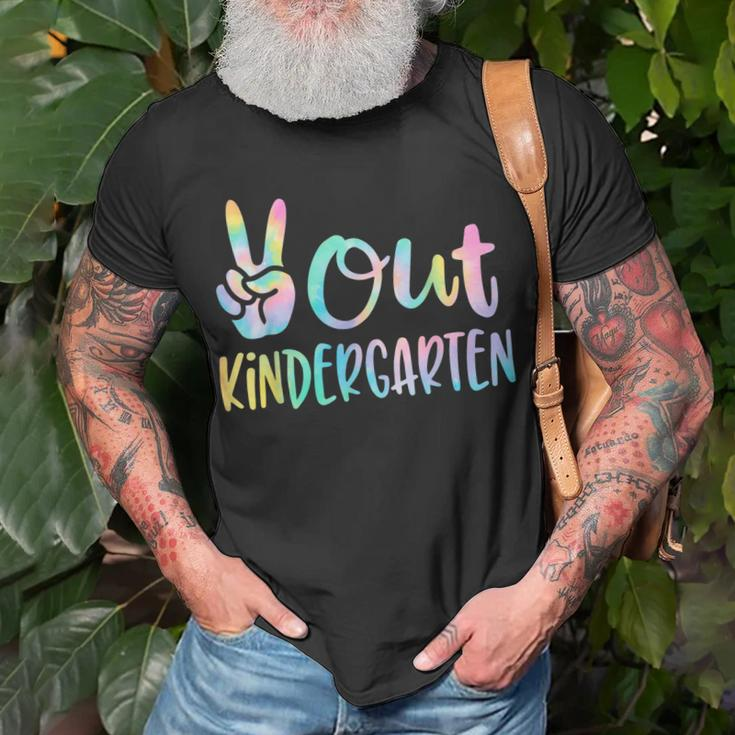 Peace Out Kindergarten Graduation Class Of 2023 Kid Boy Girl Unisex T-Shirt Gifts for Old Men