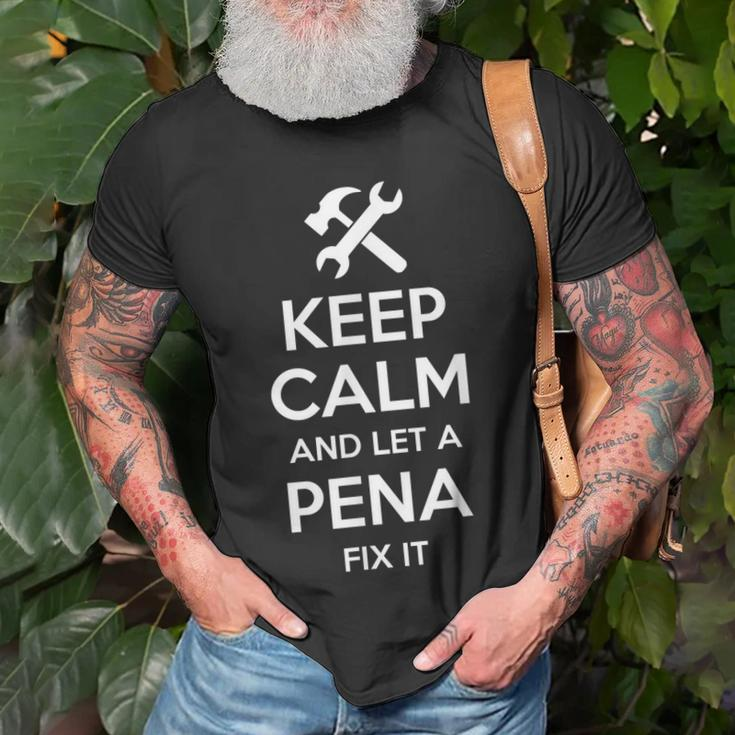 Pena Funny Surname Birthday Family Tree Reunion Gift Idea Unisex T-Shirt Gifts for Old Men