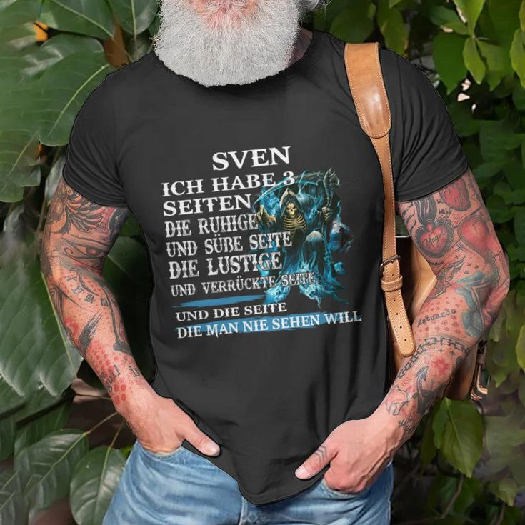 Personalisiertes Sven T-Shirt mit Wolfsmotiv & Spruch, Lustige Idee Geschenke für alte Männer