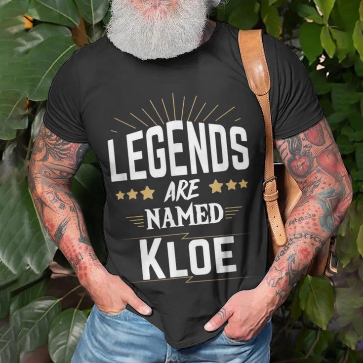 Personalisiertes T-Shirt Legenden heißen Kloe, Schwarz, Einzigartiges Design Geschenke für alte Männer