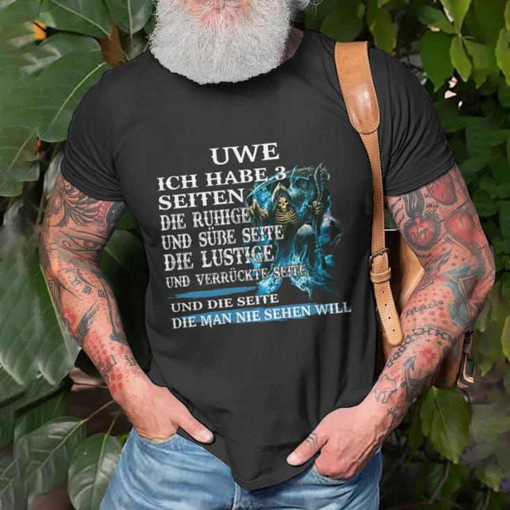 Personalisiertes Uwe T-Shirt, Name & Lustiger Spruch Geschenke für alte Männer