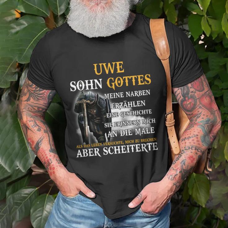 Personalisiertes Uwe T-Shirt Sohn Gottes - Narben Geschichte Geschenke für alte Männer