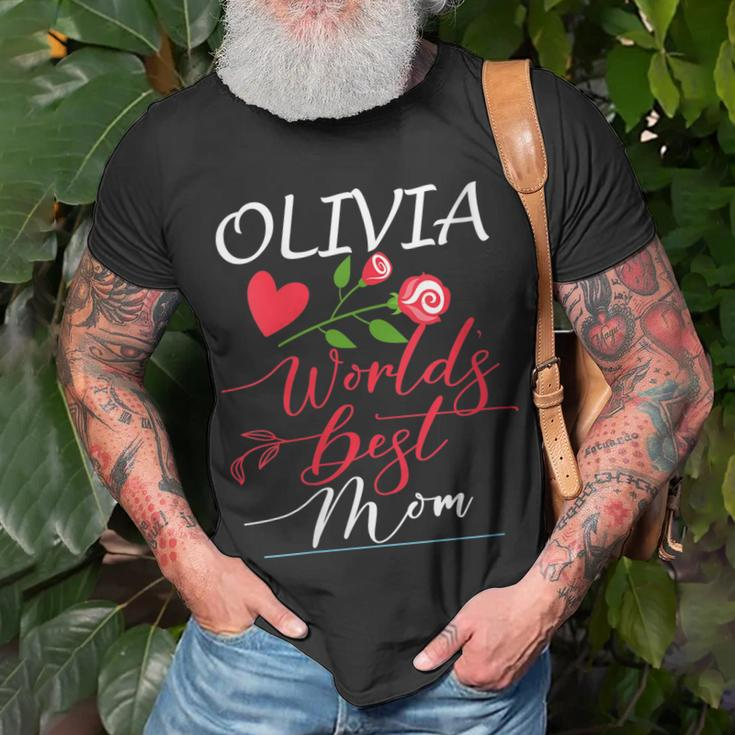 Personalized Named Gifts For Mothers With Olivia Name Gift For Womens Unisex T-Shirt Gifts for Old Men
