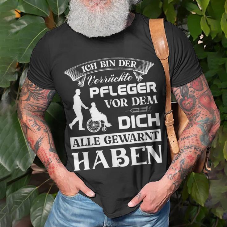 Pflegekraft Kasack Altenpfleger Ich Bin Der Verrückte Pflege T-Shirt Geschenke für alte Männer