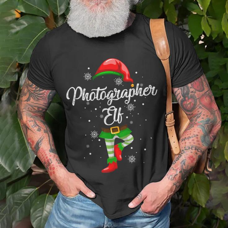 Photographer Elf Costume Christmas Team Group T-shirt Gifts for Old Men