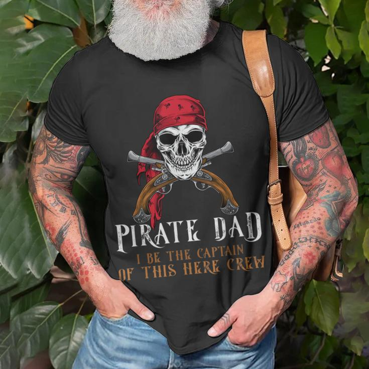 Pirat Papa Ich Bin Der Kapitän Halloween-Kostüm Cool T-Shirt Geschenke für alte Männer