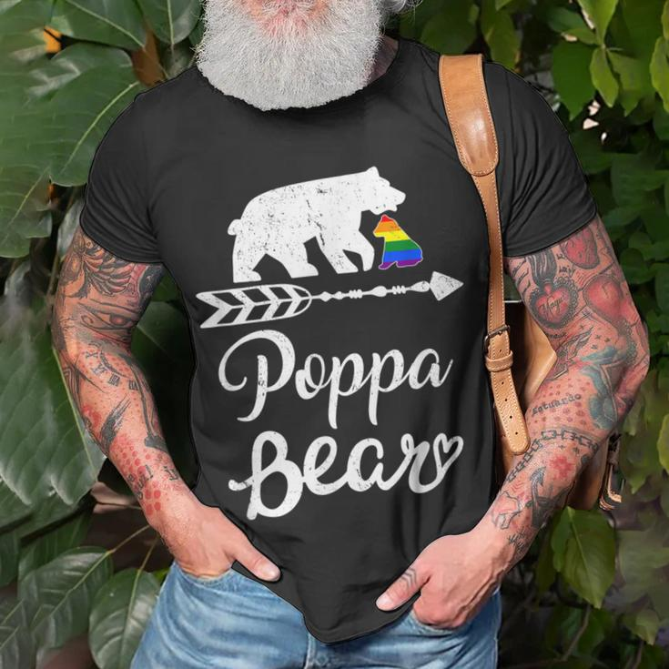 Poppa Bear Lgbt Lgbtq Rainbow Pride Gay Lesbian Unisex T-Shirt Gifts for Old Men