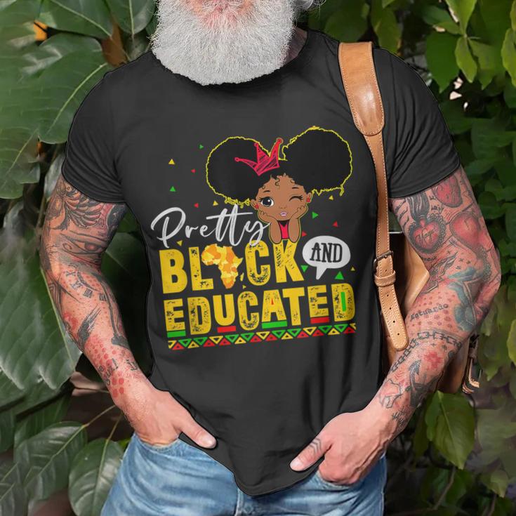 Pretty Black And Educated I Am The Strong African Queen Girl V4 T-Shirt ...