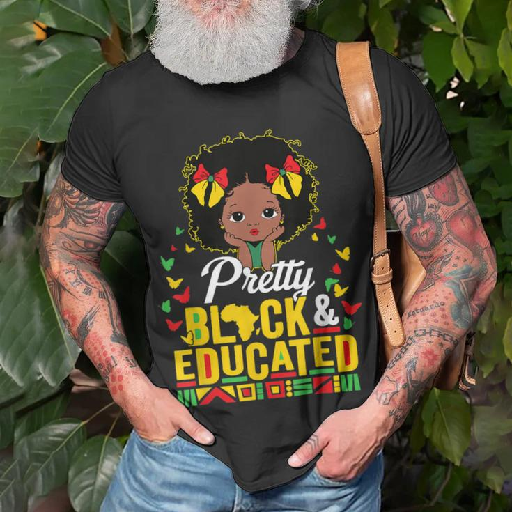 Pretty Black And Educated I Am The Strong African Queen V6 T-Shirt Gifts for Old Men