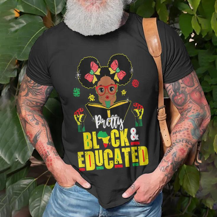 Pretty Black And Educated I Am The Strong African Queen V9 T-Shirt Gifts for Old Men