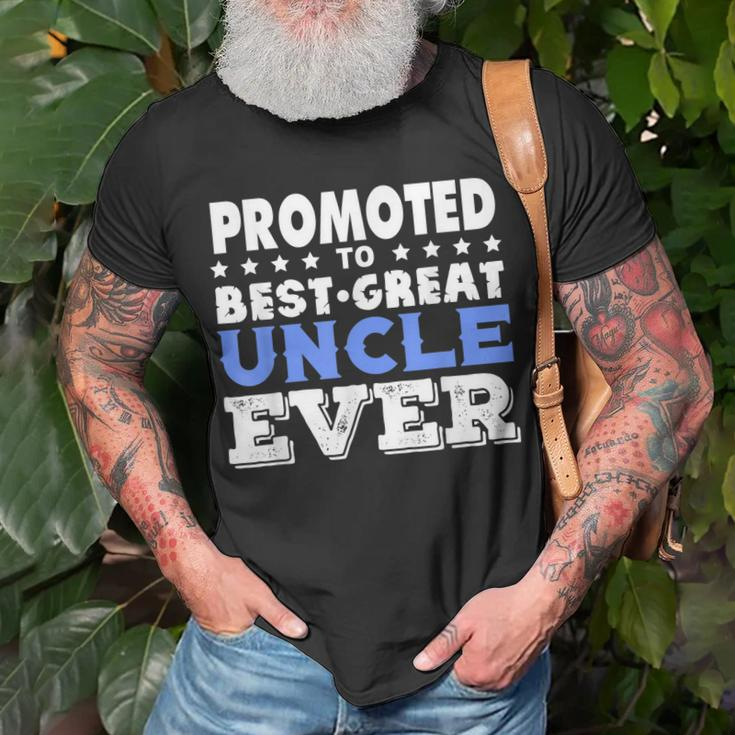 Promoted To Best Great Uncle New Great Uncle Unisex T-Shirt Gifts for Old Men