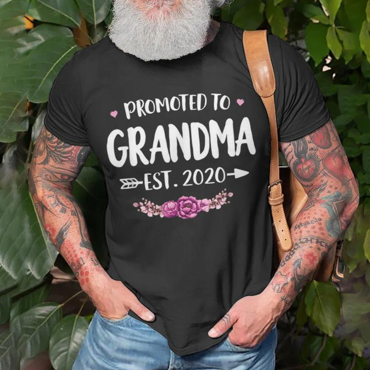 Promoted To Grandma Est 2020 New Mom Gift First Grandma Unisex T-Shirt Gifts for Old Men