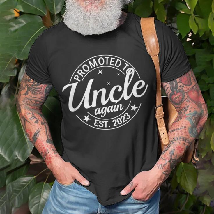 Promoted To Uncle Again 2023 Soon To Be Grandma Pregnancy Unisex T-Shirt Gifts for Old Men