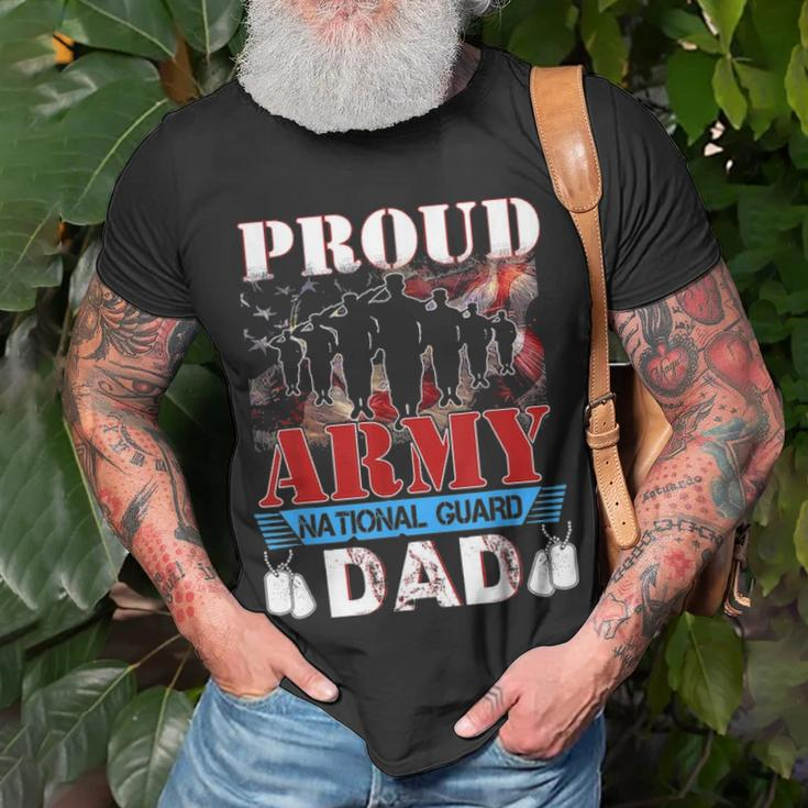 Proud Army National Guard Dad Fathers Day Veteran Unisex T-Shirt Gifts for Old Men