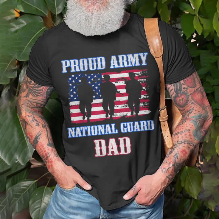 Proud Army National Guard Dad Usa Veteran Military Unisex T-Shirt Gifts for Old Men