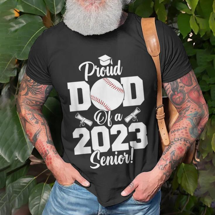 Proud Dad Of A Baseball Senior 2023 Funny Baseball Dad Unisex T-Shirt Gifts for Old Men