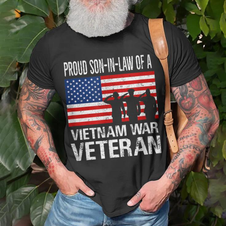 Proud Son-In-Law Vietnam War Veteran Matching Father-In-Law T-Shirt Gifts for Old Men