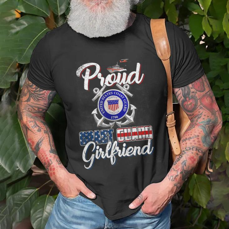Proud Us Coast Guard Girlfriend Us Military Family Unisex T-Shirt Gifts for Old Men