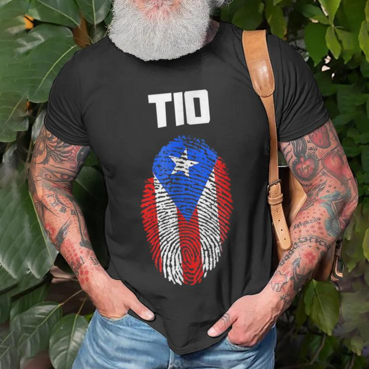 Puerto Rican Tio Uncle Puerto Rico Flag Latino Gift For Mens Unisex T-Shirt Gifts for Old Men