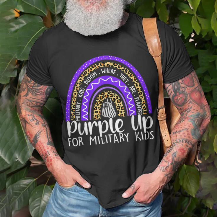 Purple Up For Military Kids Cool Month Of The Military Child Unisex T-Shirt Gifts for Old Men