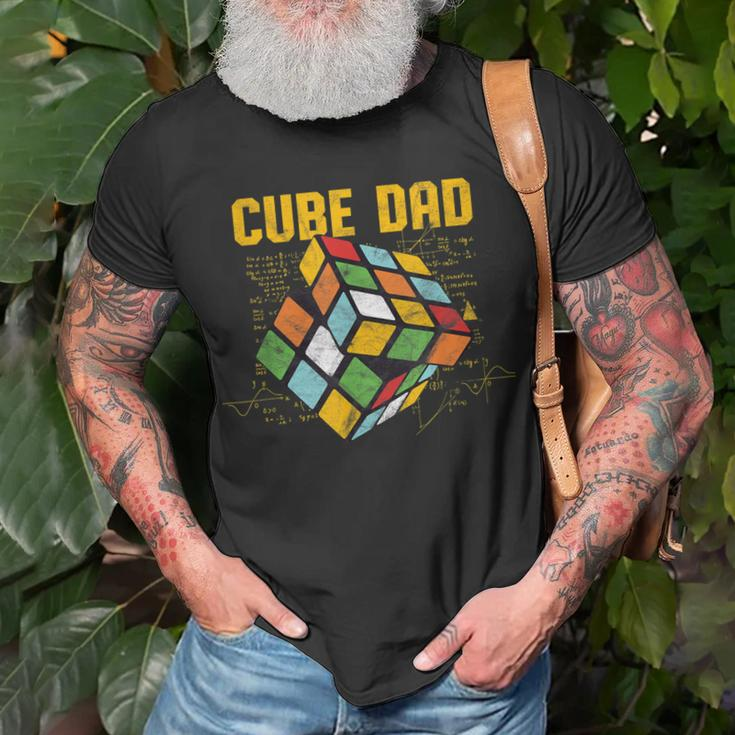 Puzzle Cube Dad Speed Cubing 80S Youth Vintage Math T-Shirt Gifts for Old Men