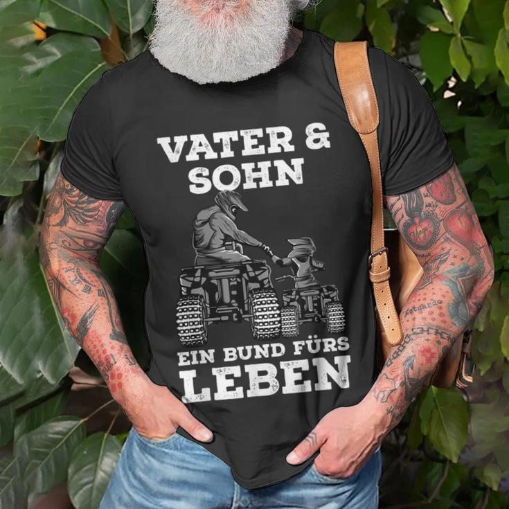 Quad Vater Sohn Papa Atv Fahrer Vatertag T-Shirt Geschenke für alte Männer