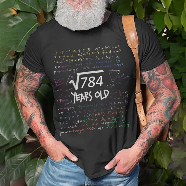 Quadratwurzel Of 784 28 Geburtstag 28 Jahre Alt Mathematik T-Shirt Geschenke für alte Männer