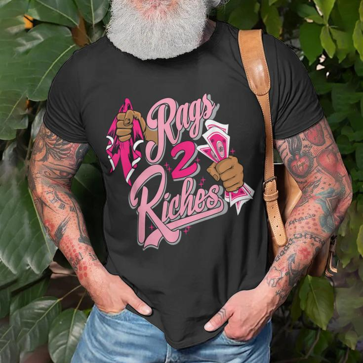 Rags 2 Riches Low Triple Pink Matching Unisex T-Shirt Gifts for Old Men