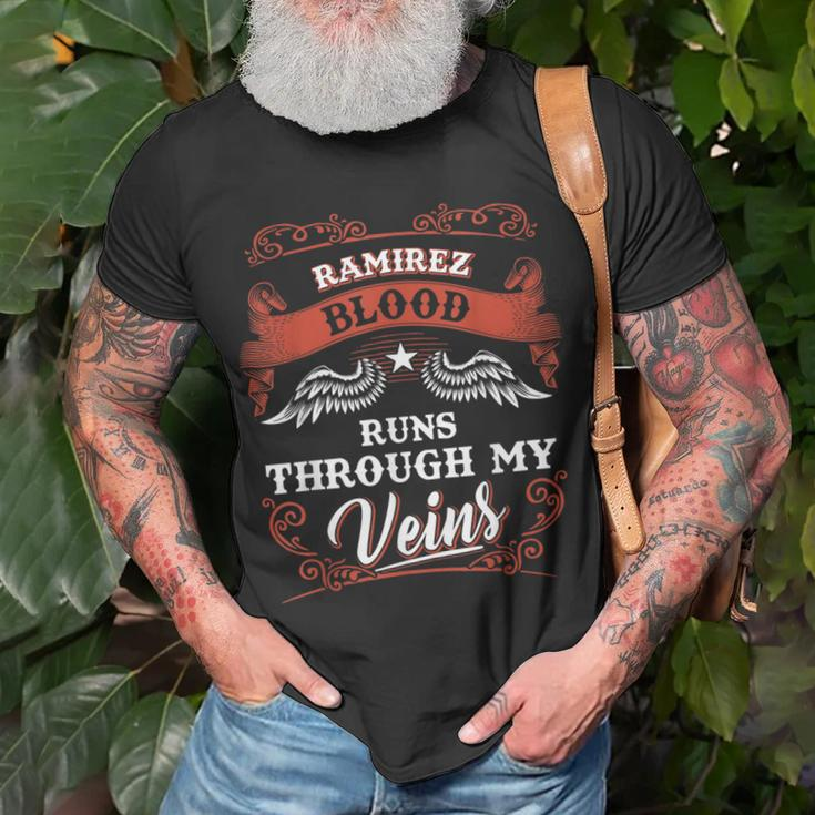 Ramirez Blood Runs Through My Veins Youth Kid 1Kl2 T-Shirt Gifts for Old Men