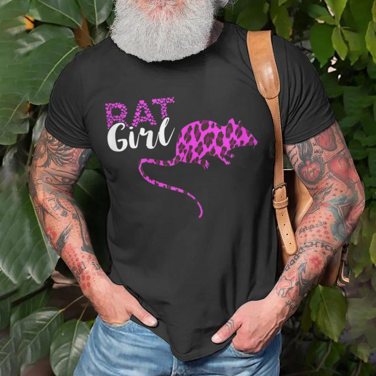 Ratte Mädchen Leopard Herz T-Shirt für Rattenbesitzer Geschenke für alte Männer