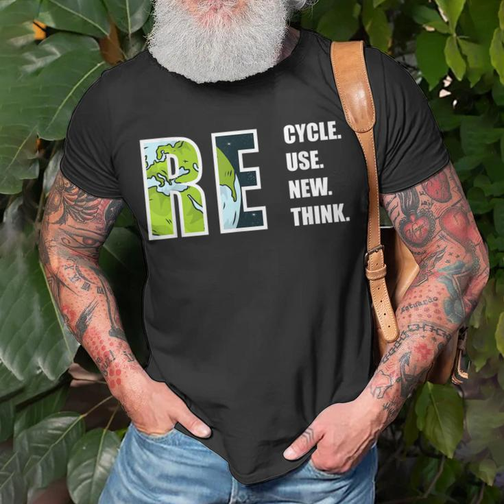 Recycle Reuse Renew Rethink Earthday 2023 Environment Unisex T-Shirt Gifts for Old Men