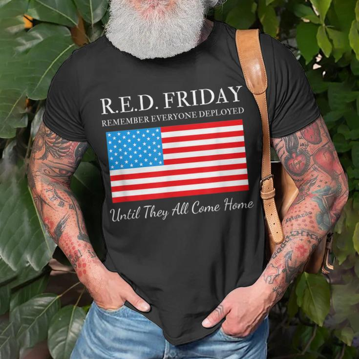 Red Friday Remember Everyone Deployed Until They All Unisex T-Shirt Gifts for Old Men