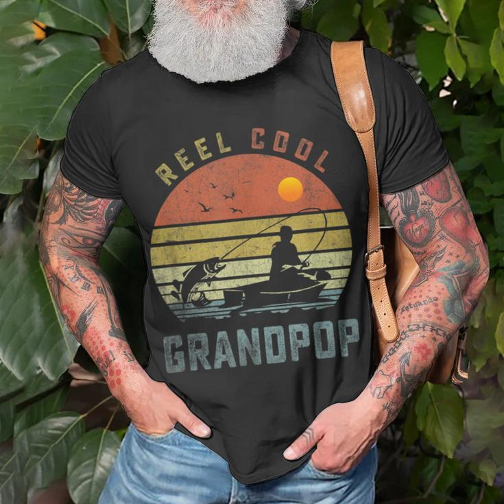 Reel Cool Grandpop Fishing Dad Gifts Fathers Day Fisherman Unisex T-Shirt Gifts for Old Men