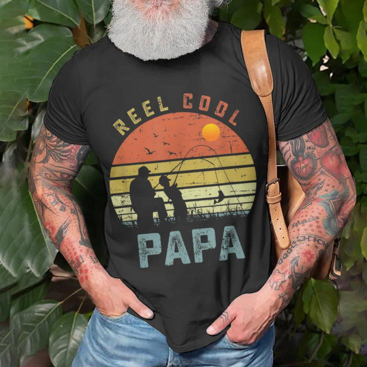 Reel Cool Papa Fathers Day Gift For Fishing Dad Unisex T-Shirt Gifts for Old Men