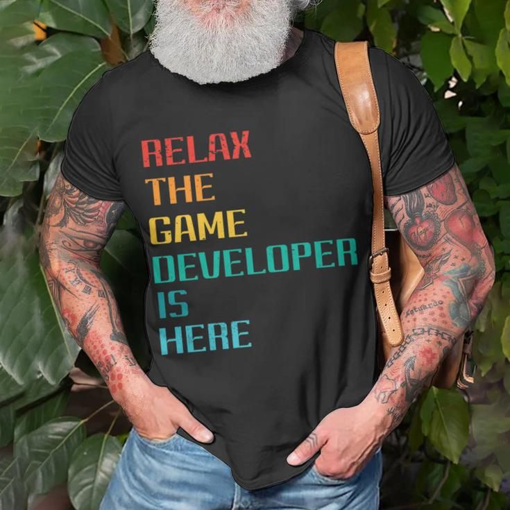 Relax The Game Developer Is Here Professional Game Dev Unisex T-Shirt Gifts for Old Men
