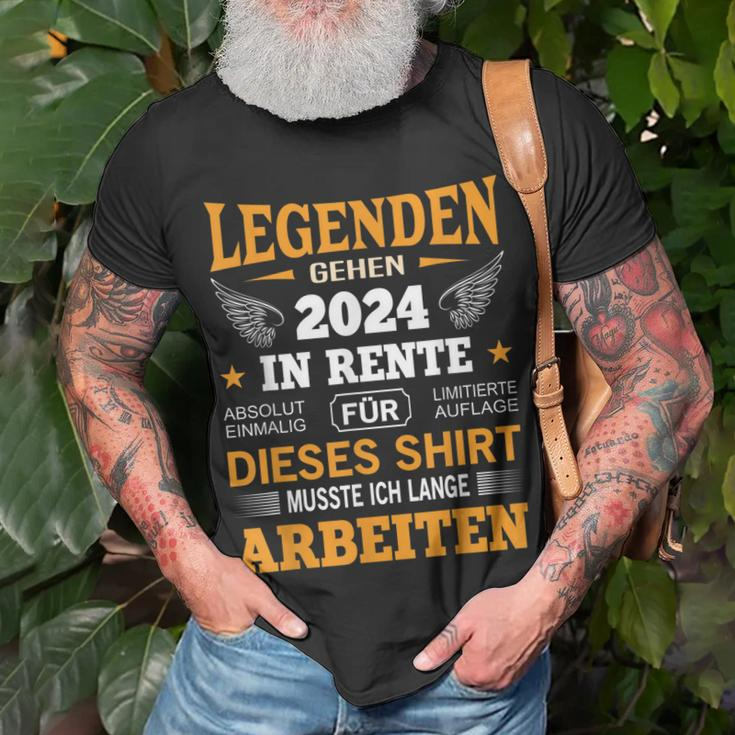 Rente 2024 Ruhestand Pension Deko Dekoration Rentner 2024 T-Shirt Geschenke für alte Männer