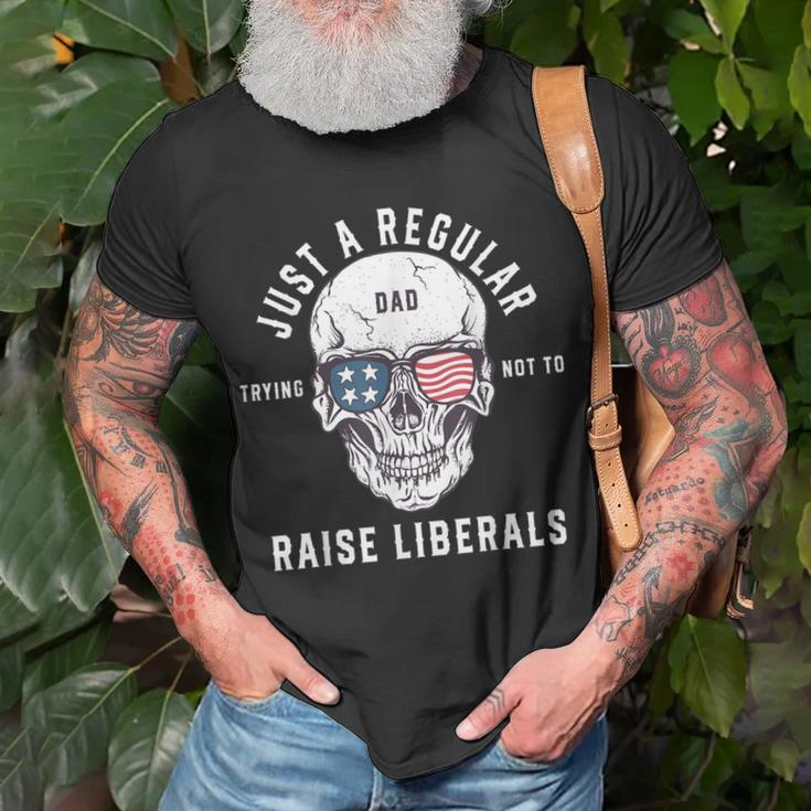 Republican Just A Regular Dad Trying Not To Raise Liberals V2 T-Shirt Gifts for Old Men