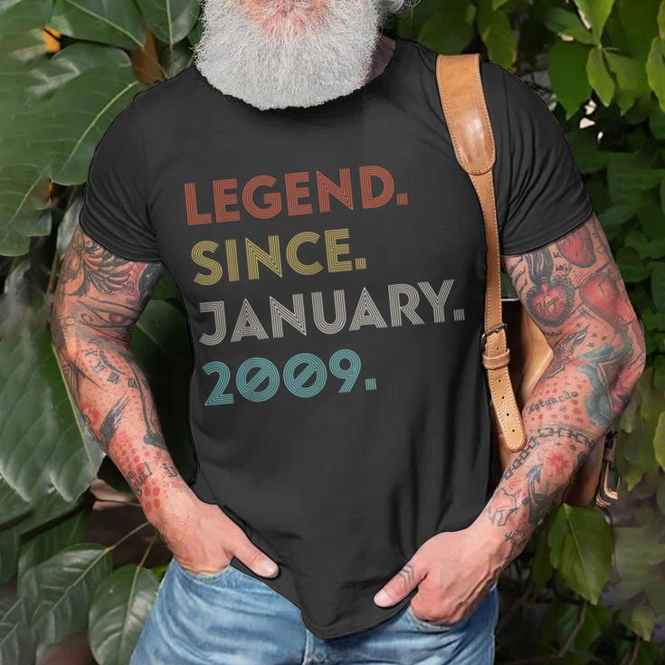 Retro Color Legend Since Januar 2009 Vintage Geburtstag T-Shirt Geschenke für alte Männer