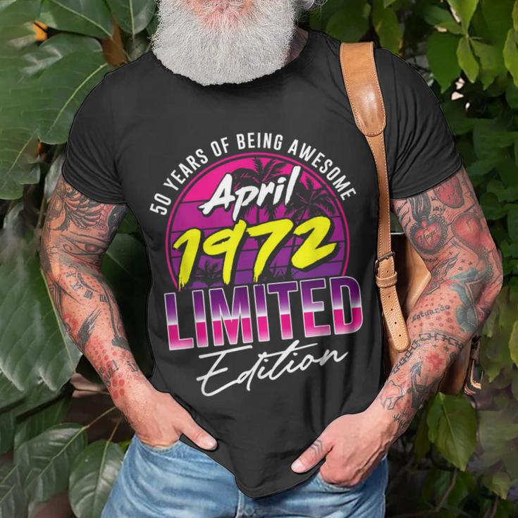 Retro Vintage April 1972 T-Shirt, Geburtstagsparty für Männer & Frauen Geschenke für alte Männer