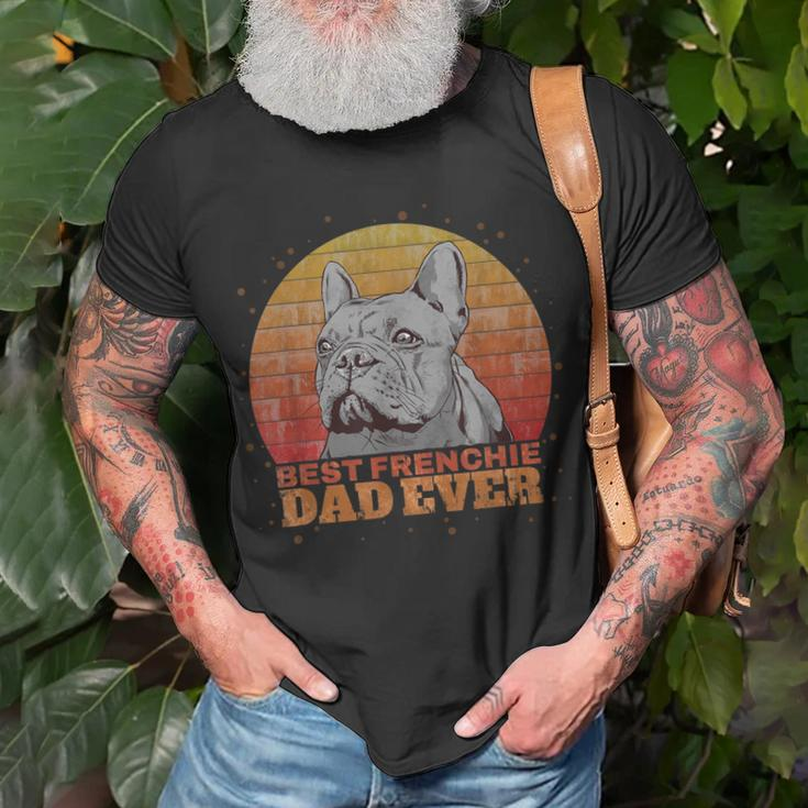 Retro Vintage Best Frenchie Dad Ever French Bulldog Dog Gift Unisex T-Shirt Gifts for Old Men