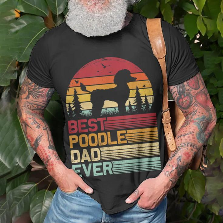 Retro Vintage Best Poodle Dad Ever Fathers Day T-Shirt Gifts for Old Men