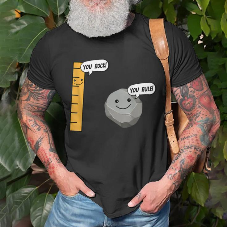 You Rock You Rule Ruler And Rock Lustiges Zitat T-Shirt Geschenke für alte Männer