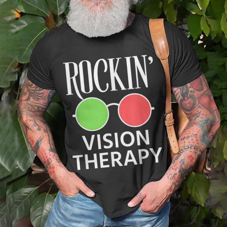 Rockin Vision Therapy Eye Optical Optician Optometry Glasses Unisex T-Shirt Gifts for Old Men
