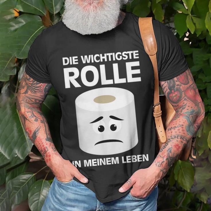 Rolle Klopapier Toilettenpapier Lustige Sprüche Witzige Wc T-Shirt Geschenke für alte Männer