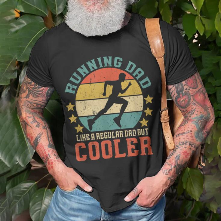 Mens Running Dad Vintage Marathon Runner Fathers Day T-Shirt Gifts for Old Men