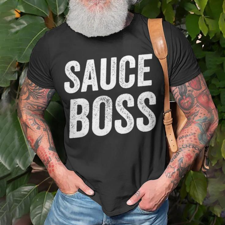 Sauce Boss Chef Bbq Cook Food Humorous V2 Unisex T-Shirt Gifts for Old Men