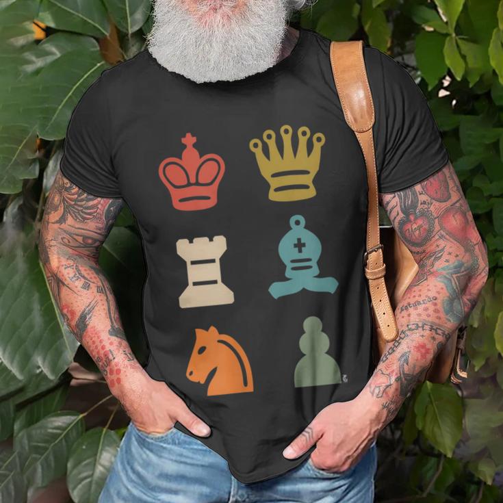 Schach Schachmatt Schachbrett Brettspiel Strategie Taktik T-Shirt Geschenke für alte Männer