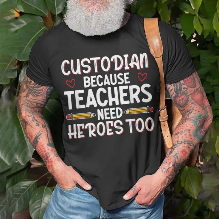 School Custodian – Funny Best Custodian Ever Back To School Unisex T-Shirt Gifts for Old Men