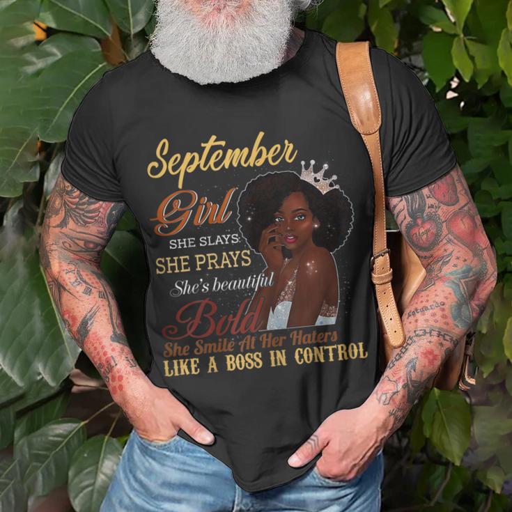 September-Mädchen T-Shirt, Betend & Feiernd, Schöner Geburtstag Geschenke für alte Männer