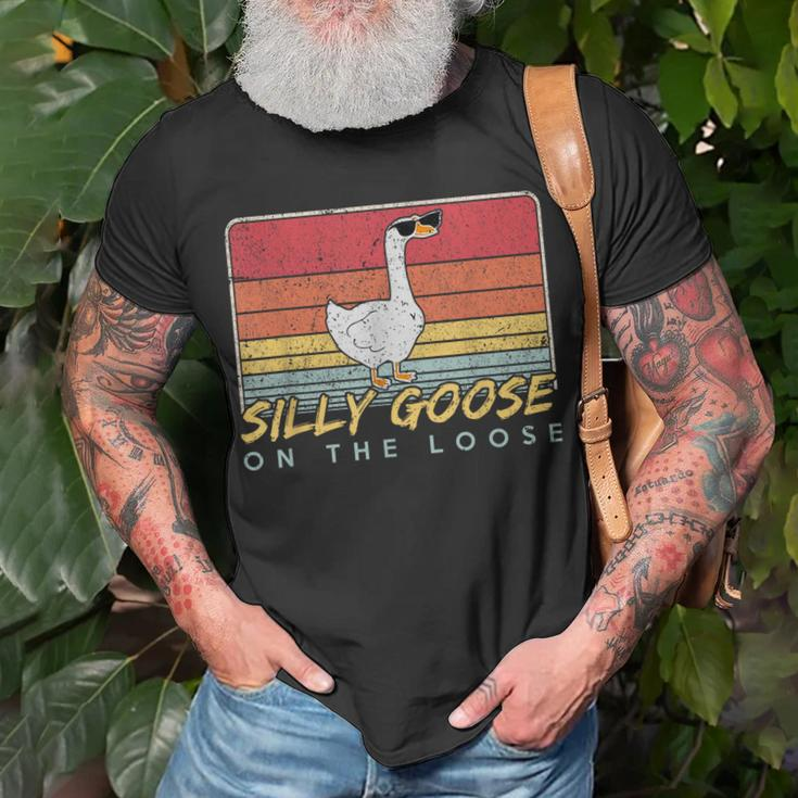 Silly Goose On The Loose Funny Silly Goose University Unisex T-Shirt Gifts for Old Men